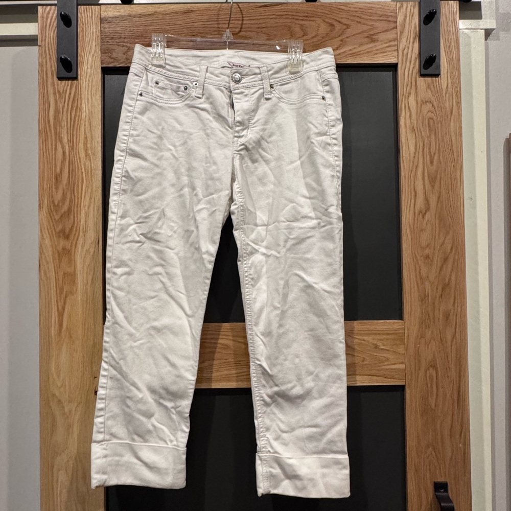 Juicy Couture Cream Ankle Jeans